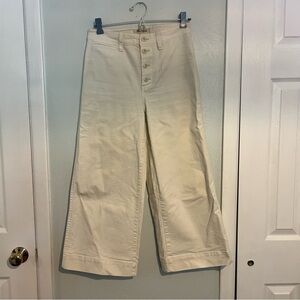 Madewell wide leg canvas crops